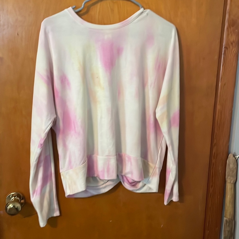 Open back long sleeve for spring pastel colors
